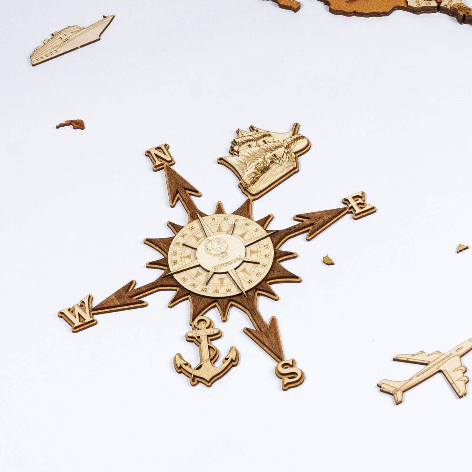 3D Wooden Compass